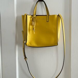 MARC JACOBS Small Yellow Leather Crossbody Tote